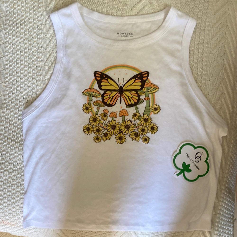 White Graphic top